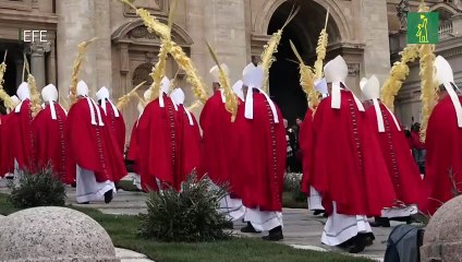 El papa preside el Domingo de Ramos tras su hospitalización