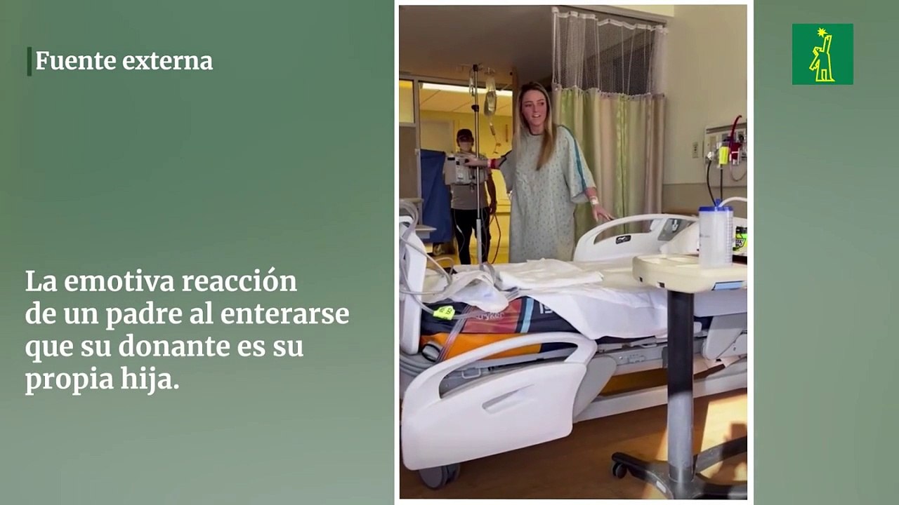 La emotiva reacción de un padre al enterarse que su donante es su propia hija