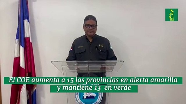 El COE aumenta a 15 las provincias en alerta amarilla y mantiene 13 en verde por posibles crecidas de ríos, arroyos y cañadas