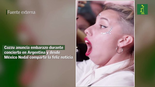 Cazzu anuncia embarazo durante concierto en Argentina y desde México Nodal comparte la feliz noticia