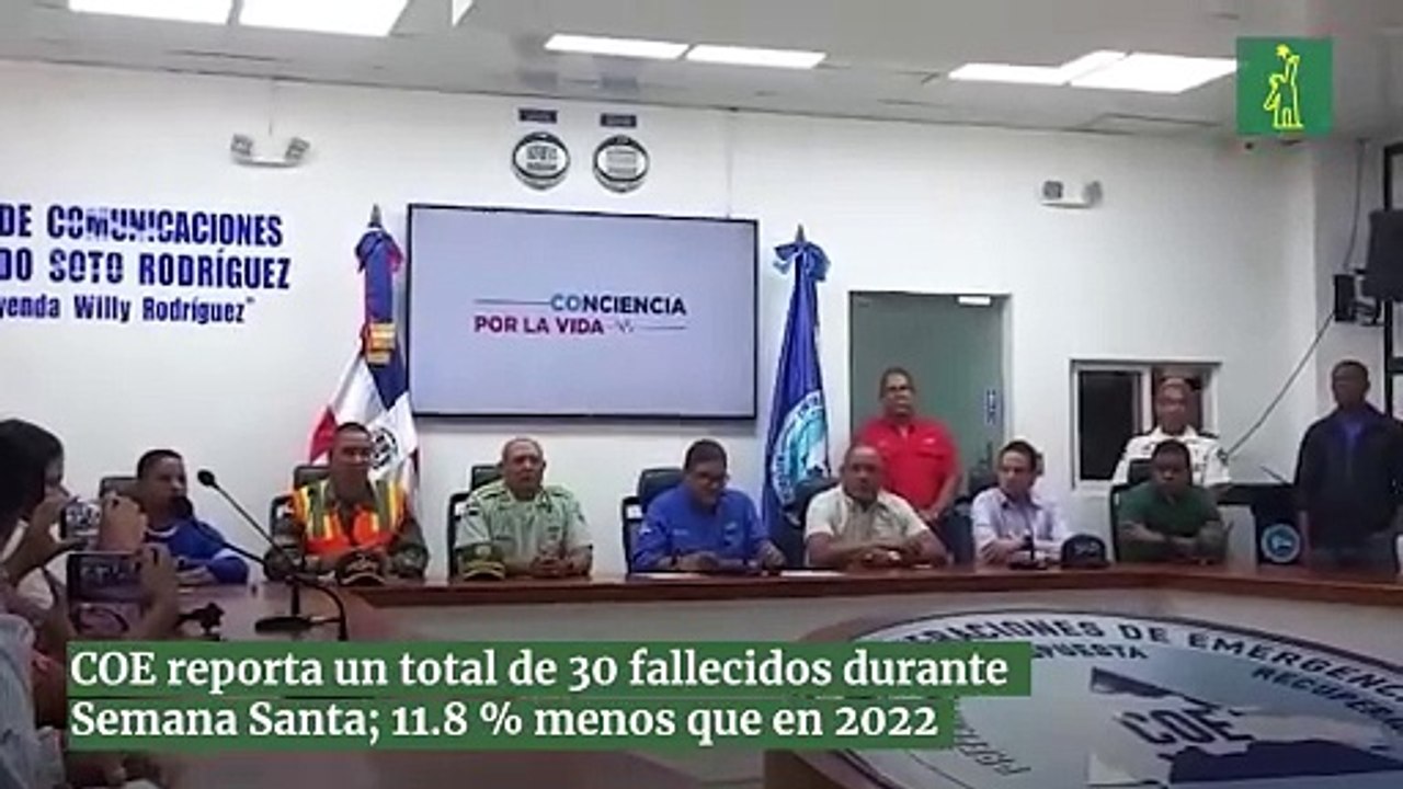 COE reporta un total de 30 fallecidos durante Semana Santa; 11.8 % menos que en 2022
