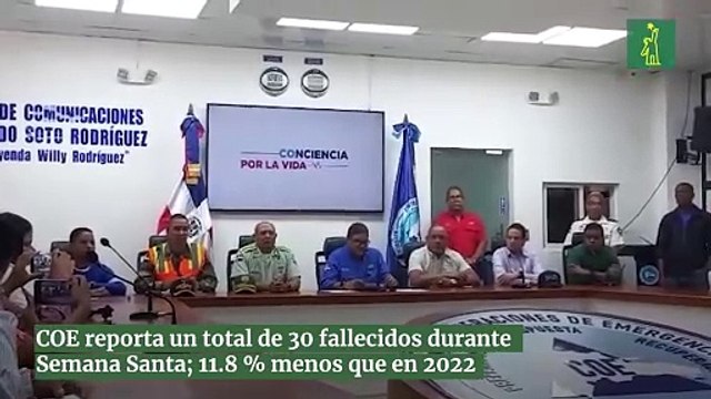 COE reporta un total de 30 fallecidos durante Semana Santa; 11.8 % menos que en 2022