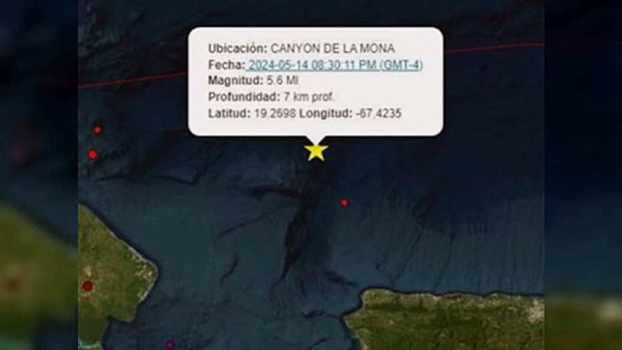 Actualización de la magnitud de temblor que se sintió en RD