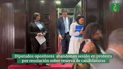Diputados opositores  abandonan sesión en protesta por resolución sobre reserva de candidaturas