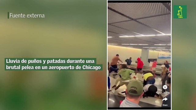 Lluvia de puños y patadas durante una brutal pelea en un aeropuerto de Chicago