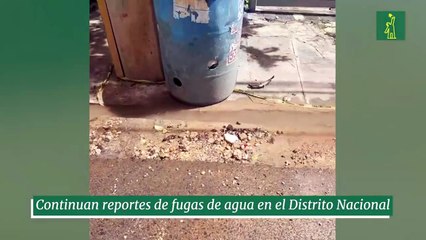 Continuan reportes de fugas de agua en el Distrito Nacional