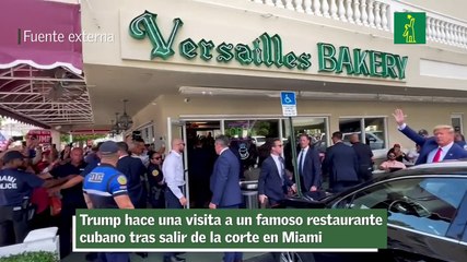 Trump hace una visita a un famoso restaurante cubano tras salir de la corte en Miami
