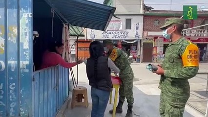 Habitantes del Popocatépetl reciben apoyo del Ejército mexicano