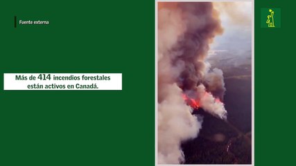 Así se ven los 414 incendios forestales activos en Canadá