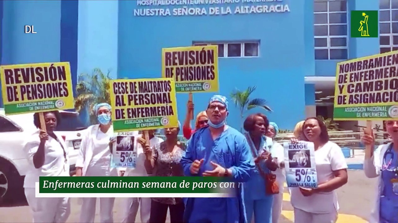 Enfermeras culminan semana de paros con manifestaciones en el GSD