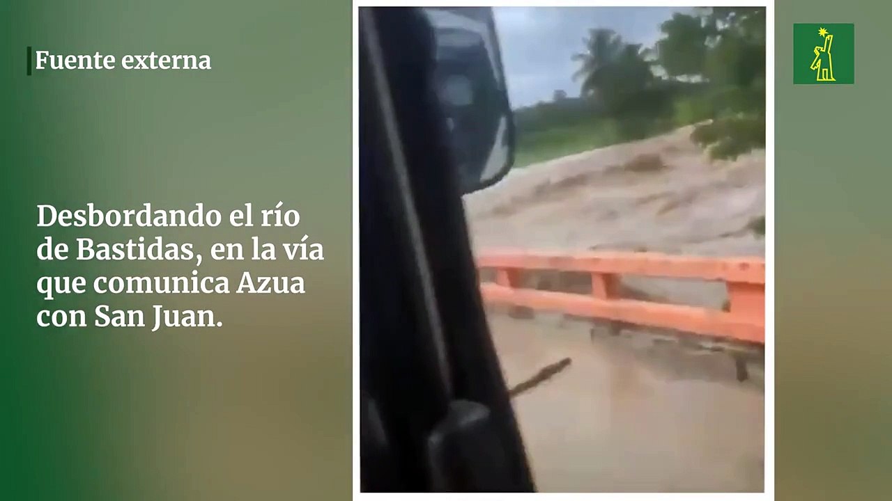Crecida de ríos Bastidas, vía que comunica Azua y Río Blanco en Jimaní
