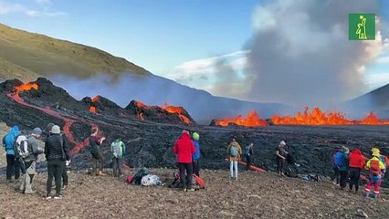 Erupción volcánica cerca de la capital de Islandia