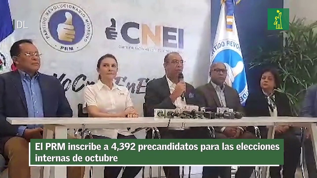 El PRM inscribe a 4,392 precandidatos para las elecciones internas de octubre