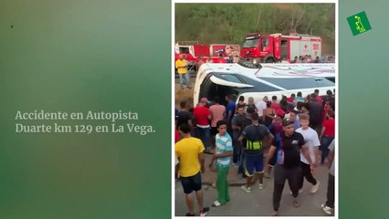 Accidente en Autopista Duarte km 129 en La Vega