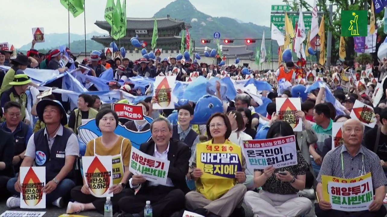 Jefe del OIEA visita Seúl, entre protestas por vertidos de agua de central de Fukushima
