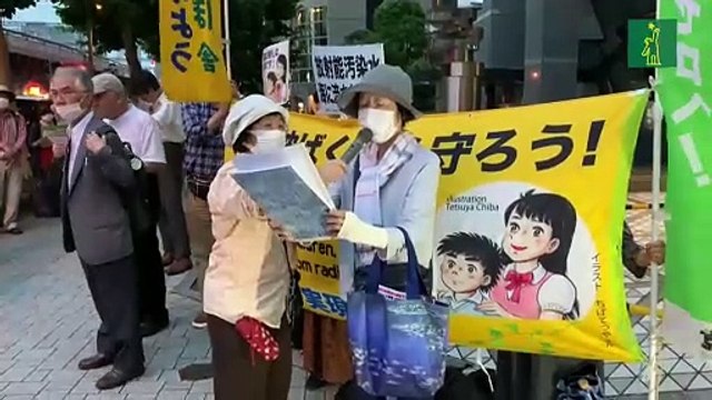 Japoneses se manifiestan contra el vertido de Fukushima tras visto bueno del OIEA