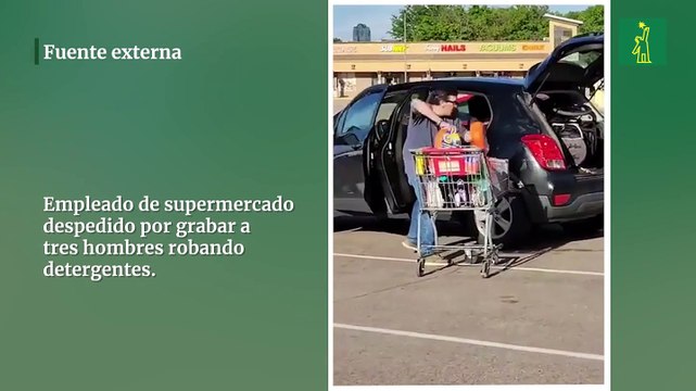 Empleado de supermercado despedido por grabar a tres hombres robando detergentes