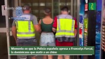 Momento en que la Policía española apresa a Francelys Furcal, la dominicana que mató a un chino
