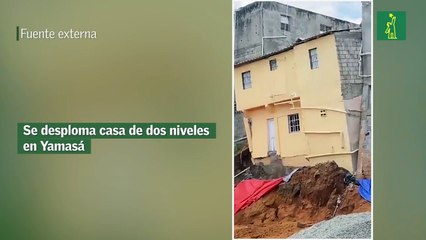 Se desploma casa de dos niveles en Yamasá