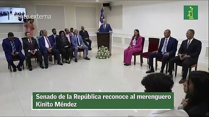Senado de la República reconoce al merenguero Kinito Méndez