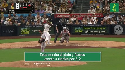Tatis se roba el plato y Padres vencen a Orioles por 5-2