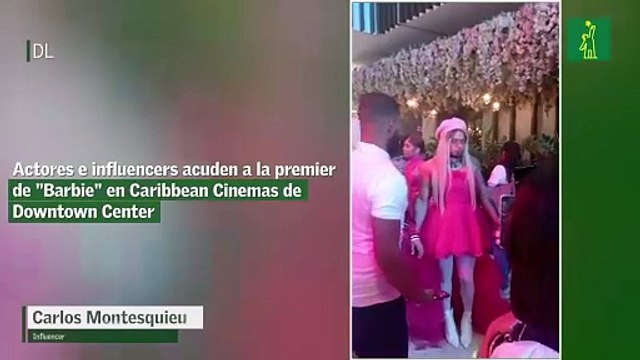Actores e influencers acuden a la premier de Barbie en Caribbean Cinemas de Downtown Center