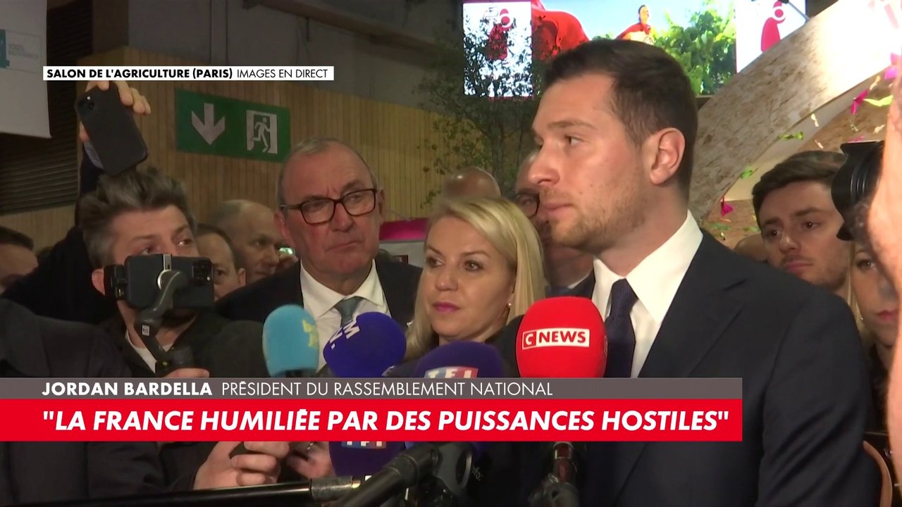 Jordan Bardella : «Il n'a plus le pouvoir aujourd'hui, cette nouvelle donne politique aide à des déplacements plus calmes du président»