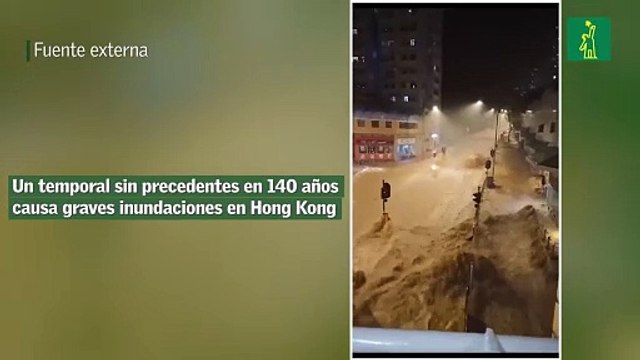 Un temporal sin precedentes en 140 años causa graves inundaciones en Hong Kong