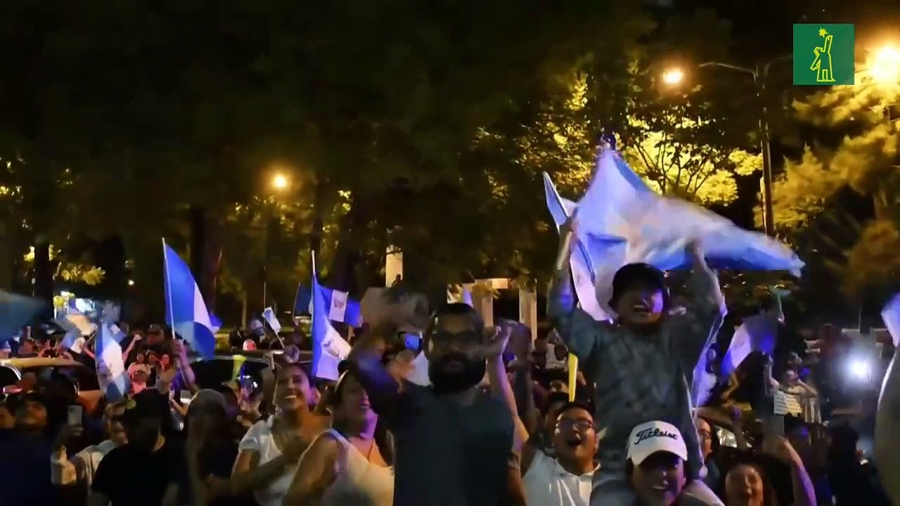 El presidente electo de Guatemala celebra su triunfo en las urnas