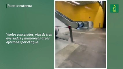 Inundaciones en Frankfurt, Alemania tras fuertes lluvias