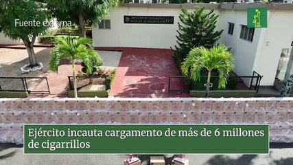 Ejército incauta cargamento de más de 6 millones de cigarrillos