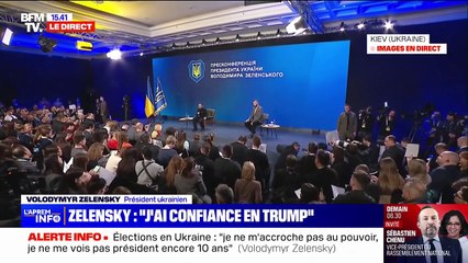 Négociations de fin de guerre en Ukraine: "Je fais confiance à Donald Trump", déclare Volodymyr Zelensky