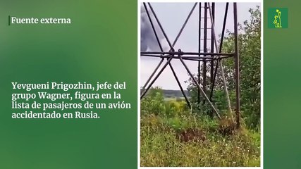 Se estrella en Rusia un avión donde 10 personas a bordo han muerto y Prigozhin, jefe del grupo Wagner, aparece en la lista de los tripulantes.