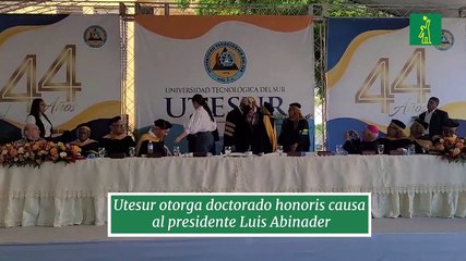 Utesur otorga doctorado honoris causa al presidente Luis Abinader