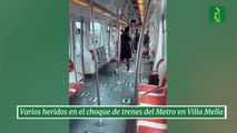 Varios heridos en el choque de trenes del Metro en Villa Mella
