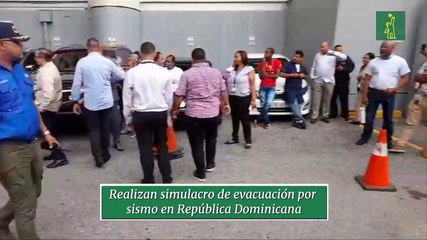 Realizan simulacro de evacuación por sismo en República Dominicana