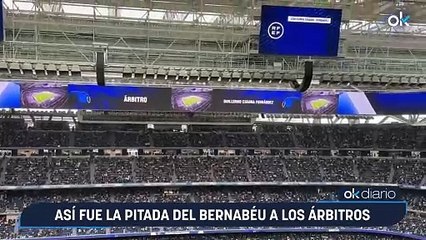 Así fue la pitada del Bernabéu a los árbitros