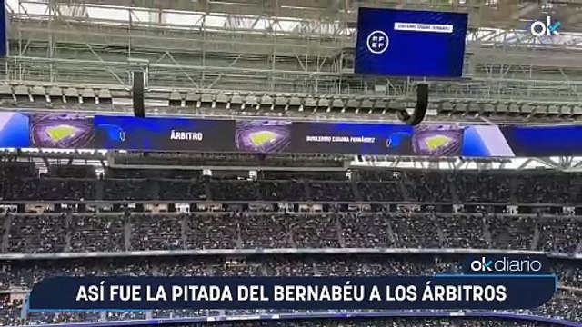 Así fue la pitada del Bernabéu a los árbitros