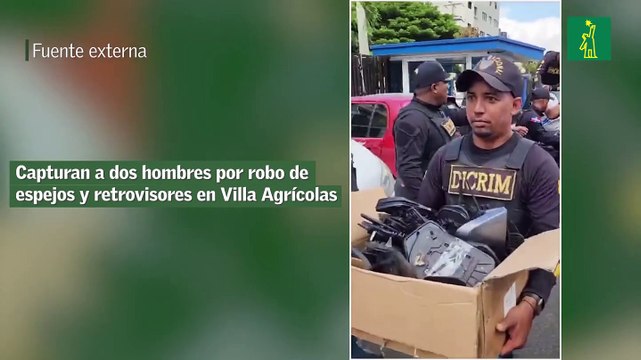 Capturan a dos hombres por robo de espejos y retrovisores en Villa Agrícolas