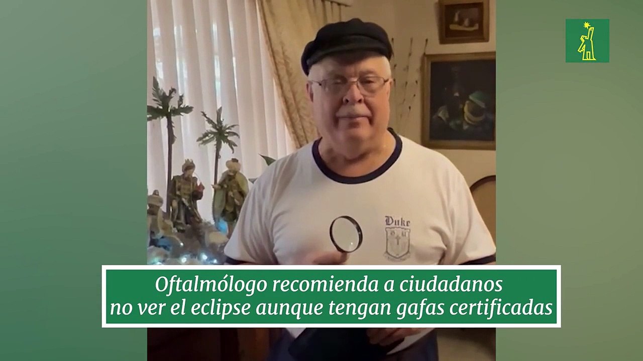Oftalmólogo recomienda a ciudadanos no ver el eclipse aunque tengan gafas certificadas