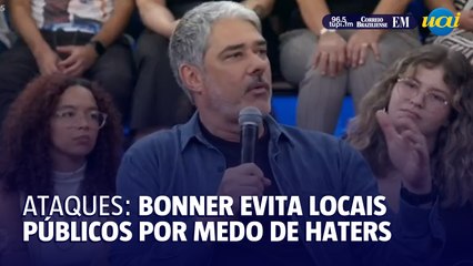 William Bonner revela que evita locais públicos por medo de haters