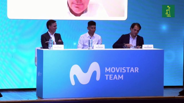 Nairo Quintana, entre feliz y nervioso tras su regreso al Movistar Team