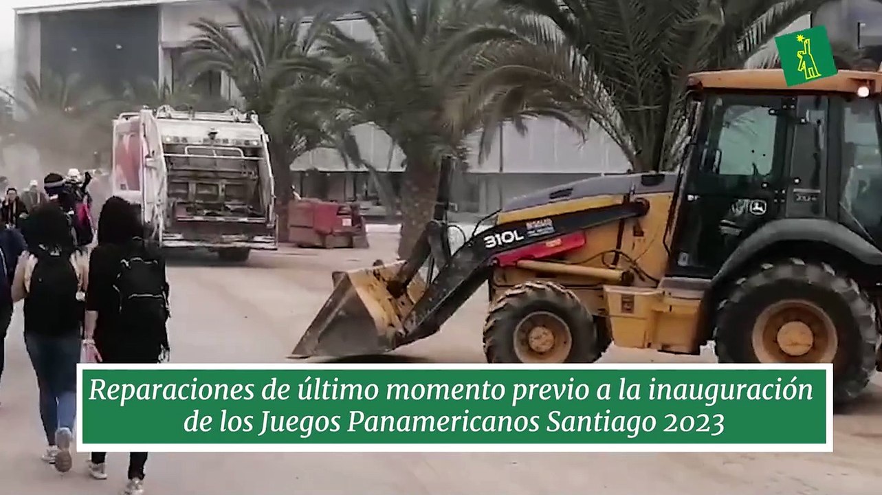 Reparaciones de último momento previo a la inauguración de los Juegos Panamericanos Santiago 2023