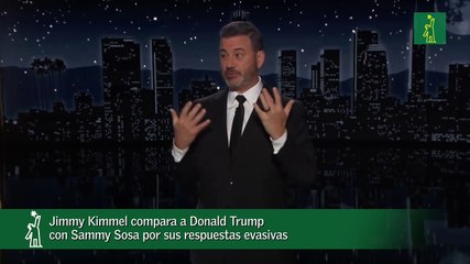 Jimmy Kimmel compara a Donald Trump con Sammy Sosa por sus respuestas evasivas