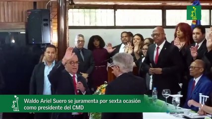 Waldo Ariel Suero se juramenta por sexta ocasión como presidente del CMD