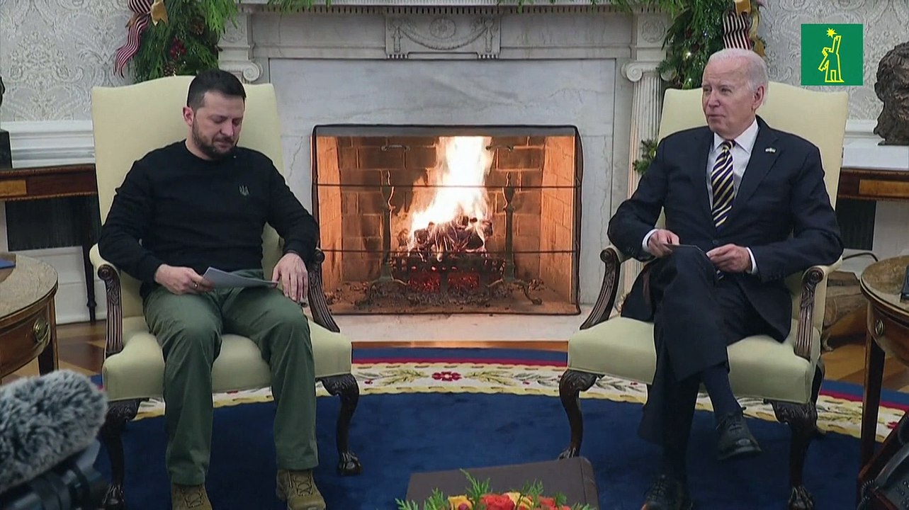 Joe Biden advirtió este martes en presencia de Volodimir Zelenski que el presidente ruso, Vladimir Putin, "cuenta" con un parón en la ayuda estadounidense a Ucrania