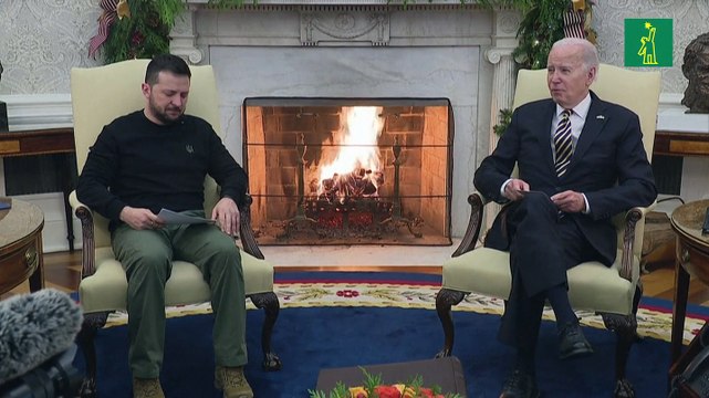 Joe Biden advirtió este martes en presencia de Volodimir Zelenski que el presidente ruso, Vladimir Putin, cuenta con un parón en la ayuda estadounidense a Ucrania