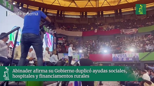 Abinader afirma su Gobierno duplicó ayudas sociales, hospitales y financiamentos rurales