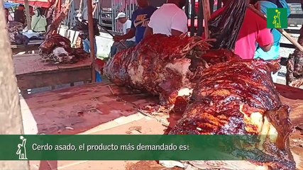 Cerdo asado, el producto más demandado este 24