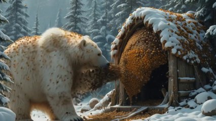Injured Bear Saved After Unexpected bees Attack